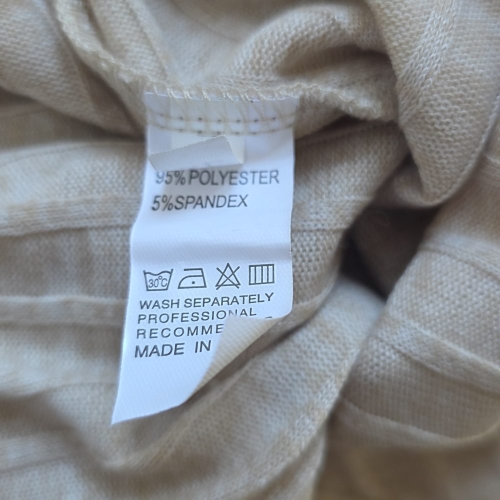 Cream Ribbed Long Sleeve Bodysuit - Picture 6 of 6